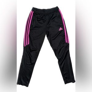 Adidas kids track pants black and pink